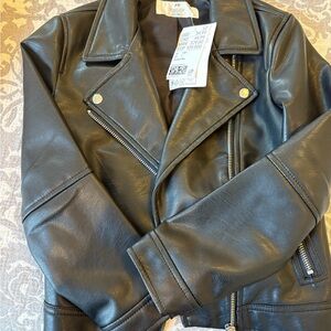 NEW Kids H&M Faux Leather Jacket
